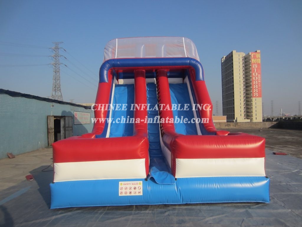 T8-504 White Stars Inflatable Slide