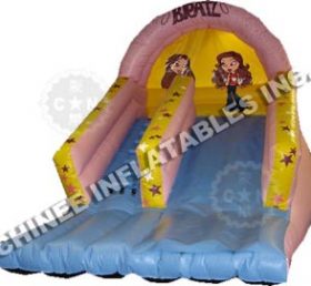 T8-797 Toboggan gonflable rose pour les filles et les enfants