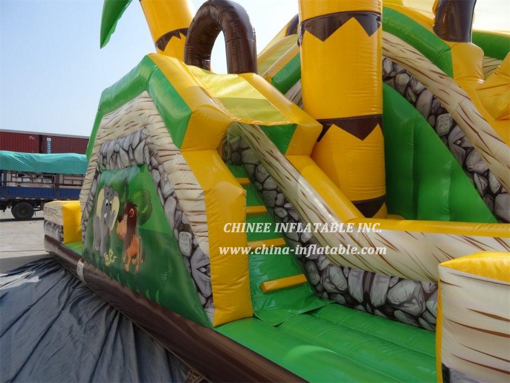 T8-1550 Jungle Themed Inflatable Dry Slide