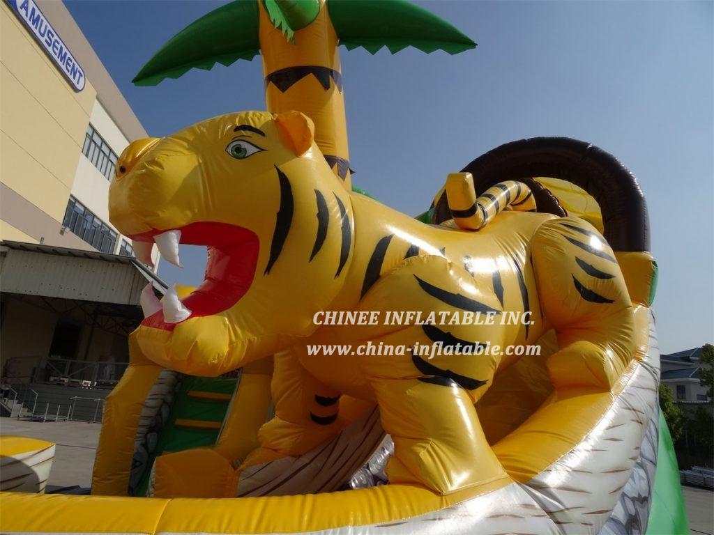 T8-1550 Jungle Themed Inflatable Dry Slide