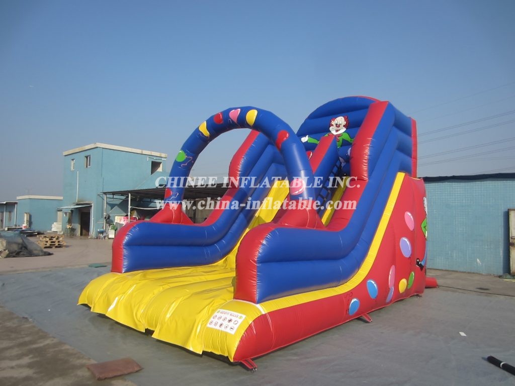 T8-1240 Happy Clown Inflatable Bouncer Dry Slide