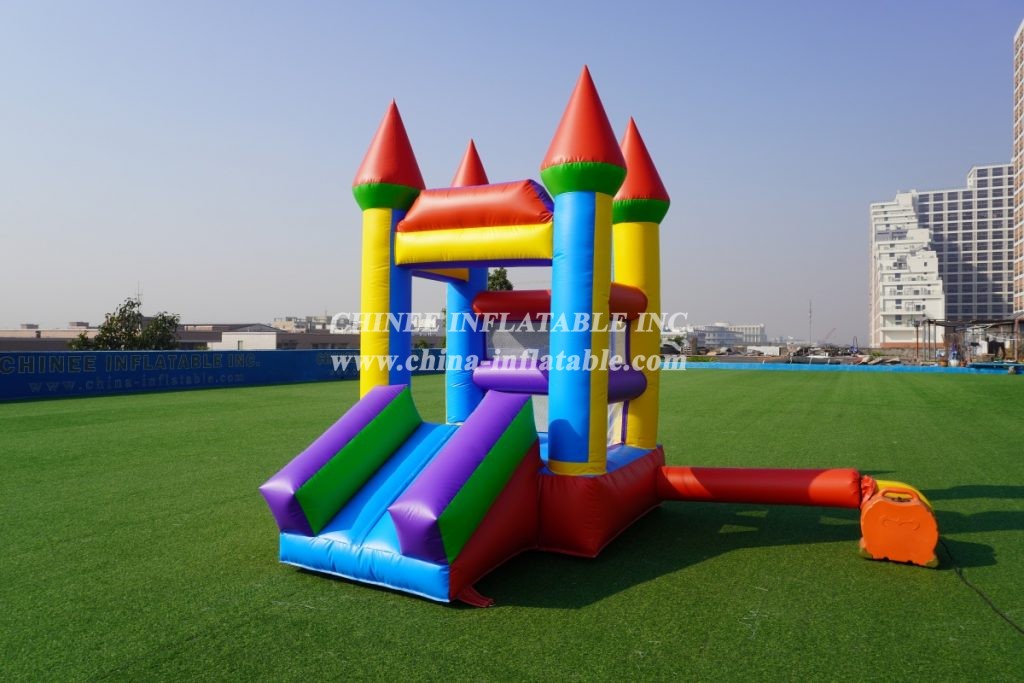 T2-3502 Small Bouncy Castle Jumper With Slide Inflatable Bouncer