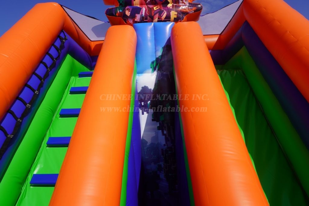 T8-2105C Minecraft Inflatable Slides