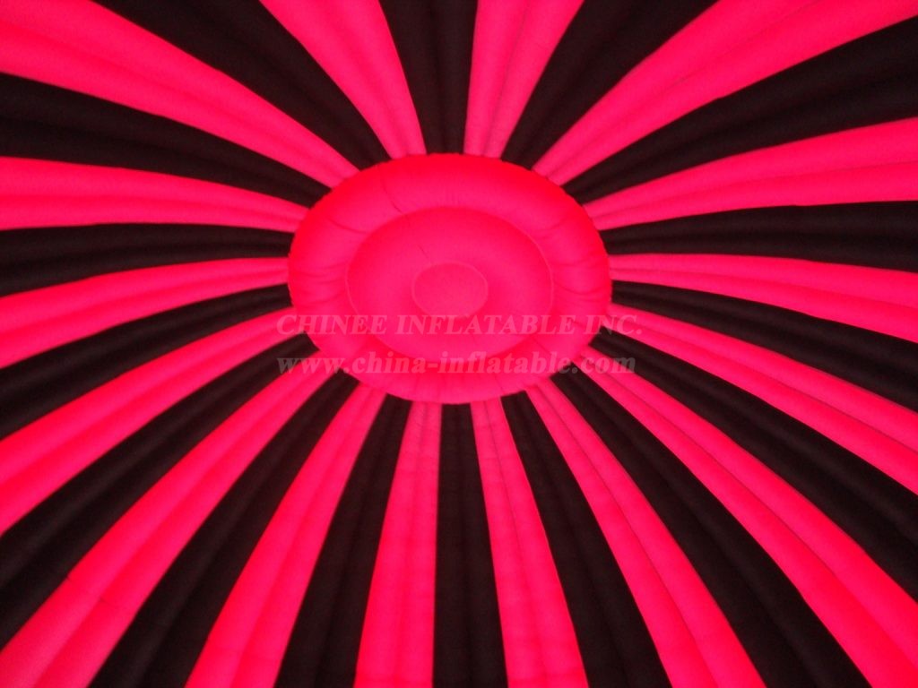 Tent1-370B Black And Pink Inflatable Dome