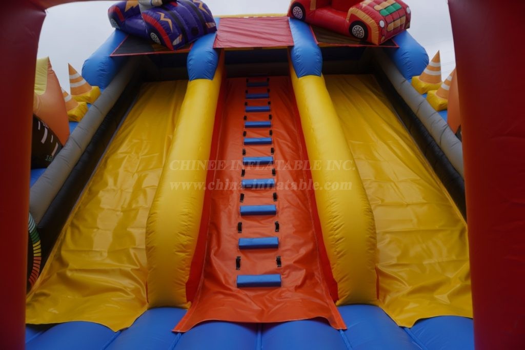 T8-7000 racing theme inflatable slide