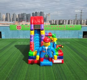 T2-4960A Inflatable LEGO Block Slide wit...