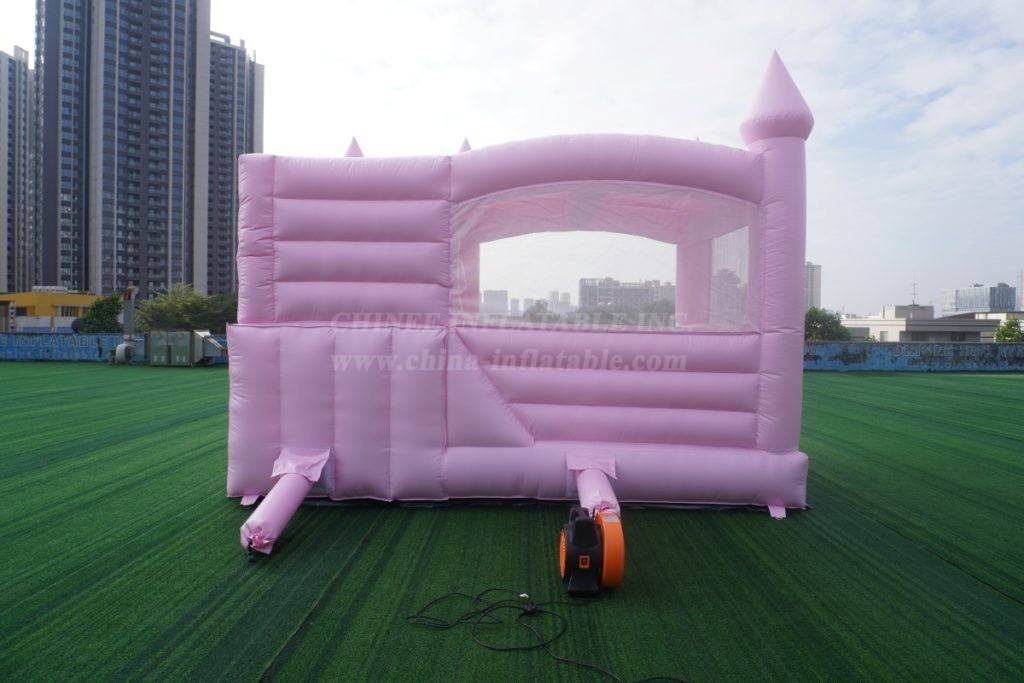 T2-3530B Pink Wedding Bouncy Castle With Slide